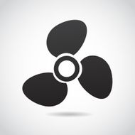 Boat propeller turbine icon