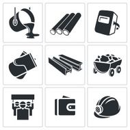 Metallurgy Icons set