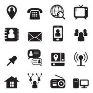 Contact icon set