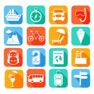 Travel Flat Icons Set