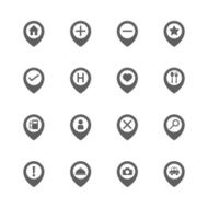 map pin location icons set