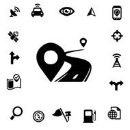 GPS Silhouette Icons