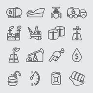 Oil industry line icon