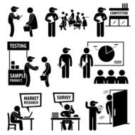 Business Market Survey Analysis Research Icons