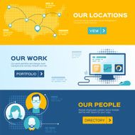 Flat Design Web Headers