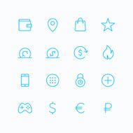 Outline ecommerce vector icons for web and mobile