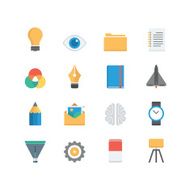 Pixel perfect creative development flat icons