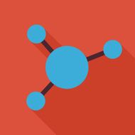 Flat Science and Education Chemistry Molecule Atom Illustrat N2