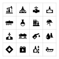 Set icons of oil industry