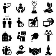 Business Startup Icons - Black Series