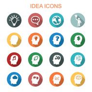 idea long shadow icons