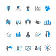 Set of 20 vector business and management icons