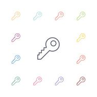 key flat icons set