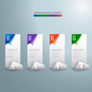 Abstract 3D Modern digital template vector banner infographics