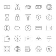 Money Finance Banking Big Icons Set