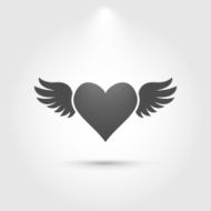 Heart with wings icon