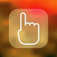 Superlight Interface Pointing Up Icon