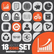 business office icon set N2