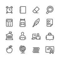 School Icons - Line Series N2