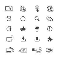 Internet network icon set