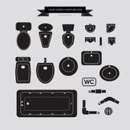 Toilet and Bath Furniture Icon
