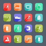 Running Icons Flat