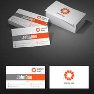 Business Card Background Design Template with Icons Vector Illustration