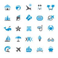 Summer Vacations related vector icons
