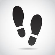 Human foot print icon