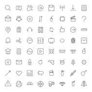 Thin Line Icons For Interface