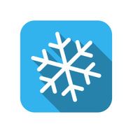 Christmas snowflake flat icon