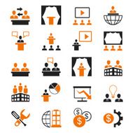 Business and presentation icon set N3