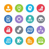 Business Icons - Circle Illustrations N6