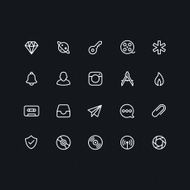 Outline vector icons for web and mobile