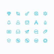 Outline vector icons for web and mobile N2