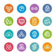 Big Data Icons - Circle Line Series