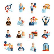 Life Stages Icons Set N2