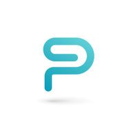 Letter P icon design template elements
