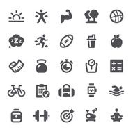 Healthy lifestyle icons N4