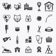 Pet Care icons set illustration eps10