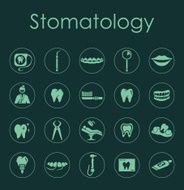 Set of stomatology simple icons
