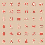 beach icons summer