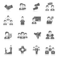 Teamwork Icons Black N2