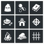 False religion sect icons Vector Illustration