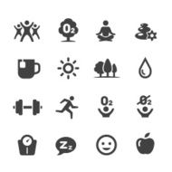Fitness Healthy Life Style Icons - Acme Series