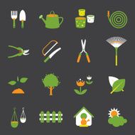 Icons set Garden Object