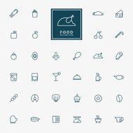 32 food and beverage line icons N2