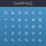 Vector Shipping Line Icons