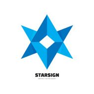 Starsign - abstract vector logo concept illustration