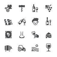 Soulico icons - Vineyard and Wine